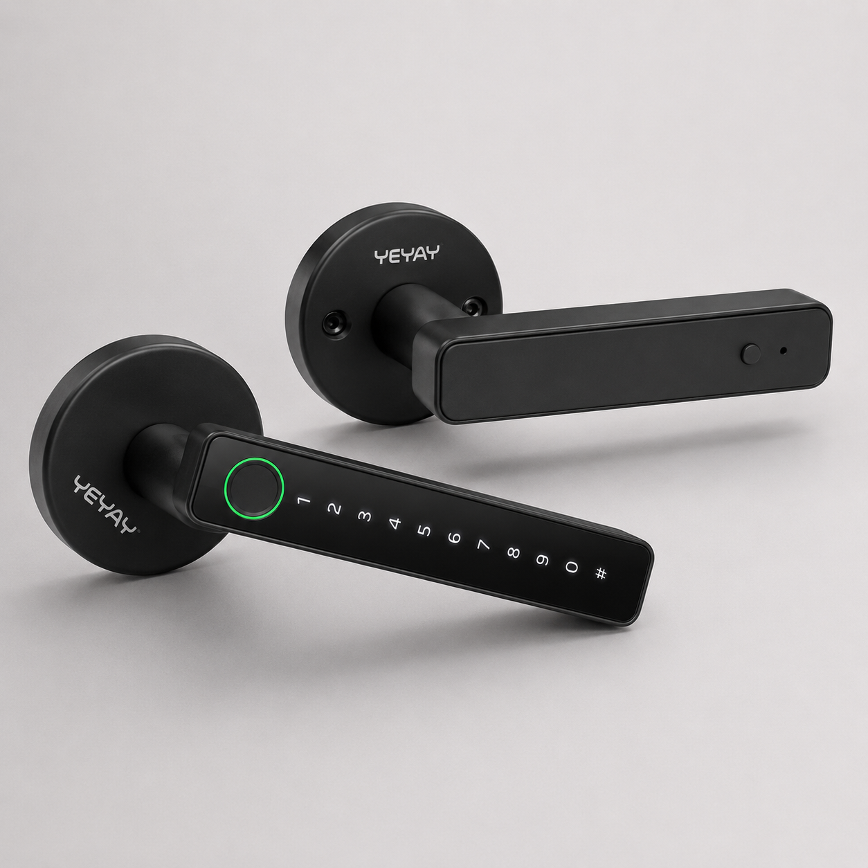 YEYAY Living Smart Handle Lock, Fingerprint, Password, Card, Key & Tuya Bluetooth App Unlock